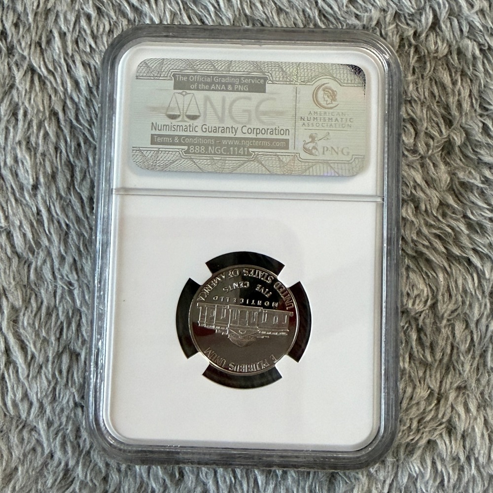 2010 S Jefferson Nickel 5C NGC PF 69 Ultra Cameo Proof US Coin Flag Label - Picture 5 of 5